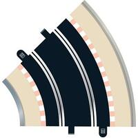 SCALEXTRIC BARRIER GREY RADIUS 2 45DEG