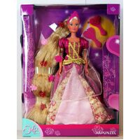 SIMBA STEFFI LOVE RAPUNZEL 29CM DOLL WITH PINK AND FUCHSIA DRESS