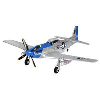 TOP RC 750MM WINGSPAN P51 MUSTANG PNP PLUG AND PLAY WITH FLIGHT STABILIZER RC MODEL PLANE - BLUE