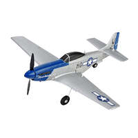 TOP RC TOP097B MINI P51D MODE 2 450MM WINGSPAN SCALE WARBIRD READY TO FLY WITH BATTERY AND TRANSMITTER 6-AXIS GYRO ONE-KEY AEROBATICS DURABLE EPP REMO