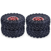 ZD RACING 10022 PIRATES 1.9 INCH 1/10 SCALE CRAWLER CAR WHEELS AND TIRES RED 1 PAIR OF TYRES