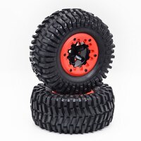 ZD RACING 7544 DBX-102 WHEELS TIRE/TYRE SET RED