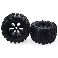 ZD RACING 8483B 1/8 SCALE MONSTER TRUCK WHEELS AND TYRES BLACK 1 PAIR OF TIRES