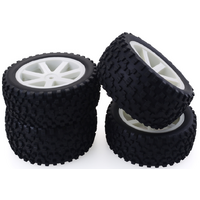 ZD RACING Y10421W 1/10 SCALE OFF ROAD BUGGY CAR TIRES WHITE SET OF 4 TYRES