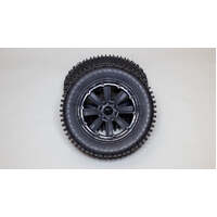 MADMAX COMPLETE ASSEMBLED "PIN" TIRE/WHEEL SET FOR HPI BAJA 5T/5SC, LOSI 5IVE/DBXL, KRAKEN VEKTA.5 - BLACK BEADLOCKS