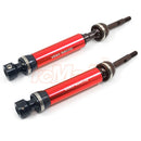 YEAH RACING TRSL-015RRD HD TOOL STEEL REAR UNIVERSAL DRIVE SHAFTS FITS 1/10 SLASH STAMPEDE 4X4 RED