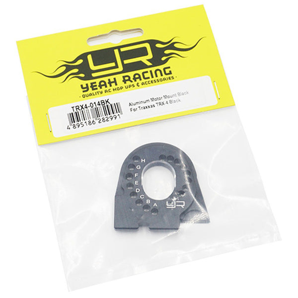 YEAH RACING TRX4-014BK ALUMINIUM MOTOR MOUNT BLACK FITS TRX-4 BLACK G6 CERTIFIED