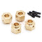 YEAH RACING TRX4-037 12MM BRASS HEX ADAPTOR 8MM OFFSET 4 PIECES FITS TRX-4 AND TRX-6