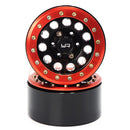 YEAH RACING WL-0117RD 1.9 INCH ALUMINIUM CNC F-RG BEADLOCK WHEEL WITH WHEEL HUB 2 PIECES RED