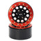 YEAH RACING WL-0117RD 1.9 INCH ALUMINIUM CNC F-RG BEADLOCK WHEEL WITH WHEEL HUB 2 PIECES RED