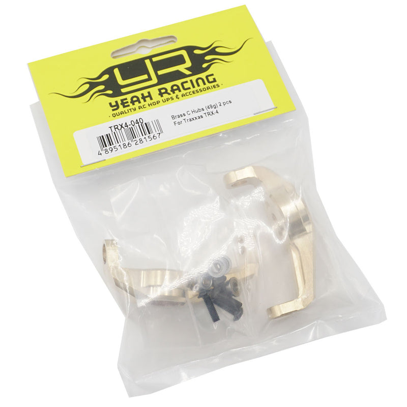 YEAH RACING TRX4-040 BRASS C HUBS 49G 2 PIECES FITS TRX-4 AND TRX-6