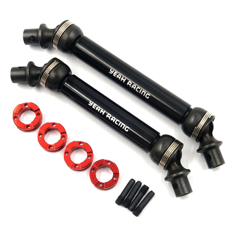 YEAH RACING AXSC-031 HD STEEL FRONT AND REAR CENTER SHAFT SET BLACK FOR AXIAL SCX10 III