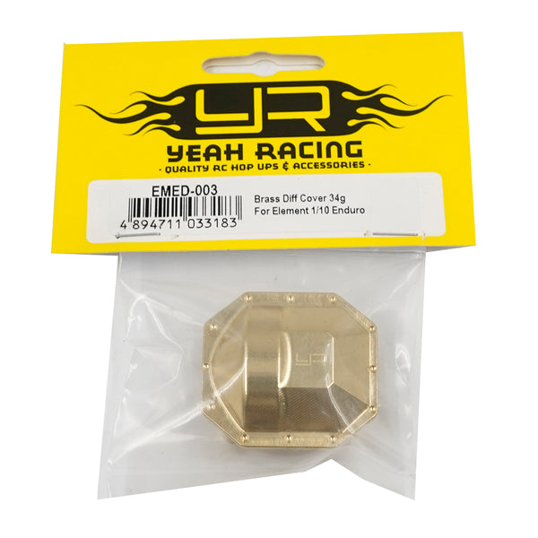 YEAH RACING EMED-003 BRASS DIFF COVER 34G FOR ELEMENT 1/10 ENDURO