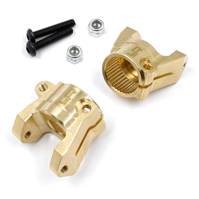 YEAH RACING EMED-006 BRASS FRONT C-HUB SET FOR ELEMENT 1/10 ENDURO