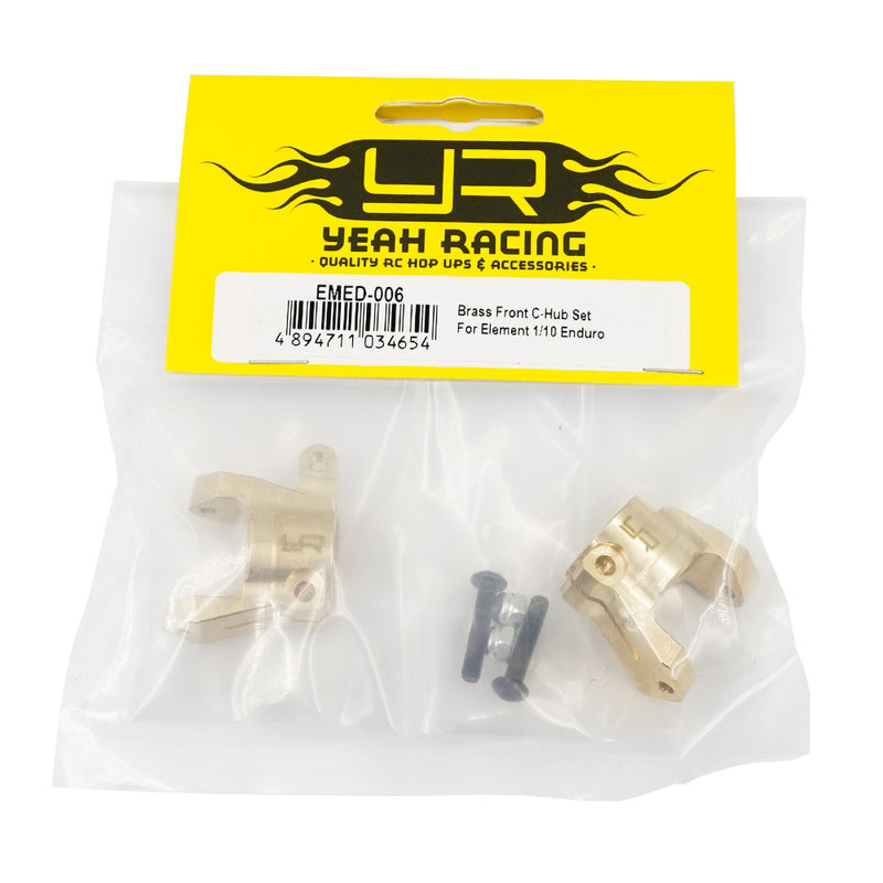 YEAH RACING EMED-006 BRASS FRONT C-HUB SET FOR ELEMENT 1/10 ENDURO