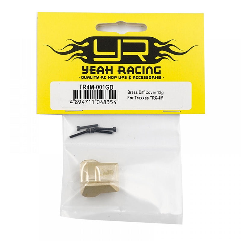 YEAH RACING TR4M-001GD BRASS FRONT REAR DIFF COVER 13G FITS TRX-4M