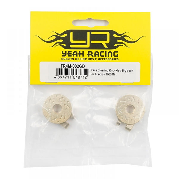 YEAH RACING TR4M-002GD BRASS STEERING KNUCKLES 20G EACH FITS TRX4M