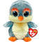 TY BEANIE BOOS FISHER GREY PENGUIN REGULAR PLUSH