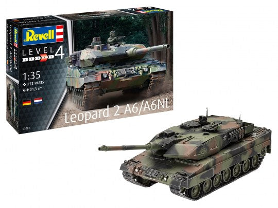 REVELL 03281 GERMAN DUTCH LEOPARD 2 A6/A6NL MAIN BATTLE TANK 1/35 SCALE PLASTIC MODEL KIT TANK