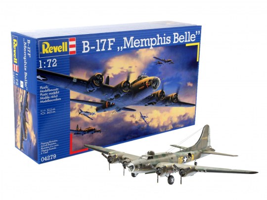 REVELL 04279 B-17F MEMPHIS BELLE BOMBER 1/72 SCALE PLASTIC MODEL KIT