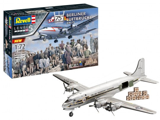 REVELL 05652 75TH ANNIVERSARY BERLINER LUFTBRUCKE AMERICAN C-45D TROOP CARRIER 1/72 SCALE PLASTIC MODEL KIT