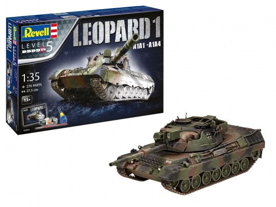 REVELL 05656 LEAOPARD 1 A1A1 - A1A4 BATTLE TANK GIFT SET INCLUDES PAINT GLUE AND POSTER 1/35 SCALE PLASTIC MODEL KIT