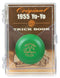 DUNCAN VINTAGE WOODEN CROSSED FLAGS TOURNAMENT 1955 YOYO IN COLOUR GREEN
