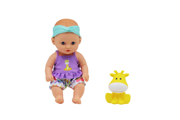 GIGO DREAM COLLECTION WATER SQUIRTING DOLL WITH PET 10 INCH 3 ASST