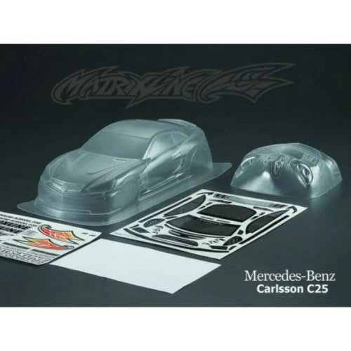 MATRIXLINE PC201025 MERCEDES CARLSSON 1/10 SCALE CLEAR POLYCARBONATE BODY