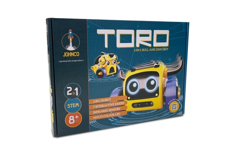 JOHNCO 2 IN 1 TORO BULL AND DINO BOT STEM KIT