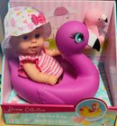 GIGO 23117 DREAM COLLECTION BATHTIME BABY 10 INCH DOLL WITH PET FLAMINGO