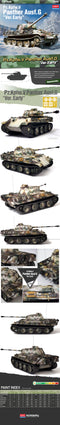 ACADEMY 13529 PZ.KPFW.V PANTHER AUSF.G VER.EARLY  1/35 SCALE  PLASTIC MODEL KIT  GERMAN MEDIUM TANK