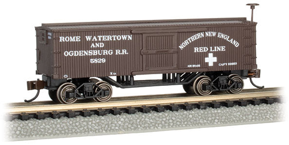 BACHMANN 15658 ROME WATERTOWN AND OGDENSBURG RR5829 OLD TIMEBOX CAR N SCALE MODEL TRAIN ROLLING STOCK