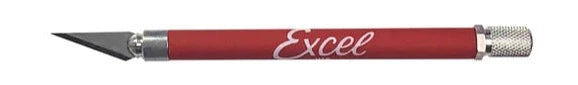 EXCEL 16018 K18 RED GRIP-ON KNIFE WITH SAFETY CAP