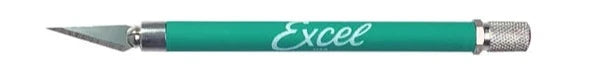 EXCEL 16018 K18 GREEN GRIP-ON KNIFE WITH SAFETY CAP