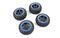 ROVAN 85243 PLASTIC RIMS FULL SET OF 4 SUITS BAJA 5B BLACK WITH BLUE NYLON BEADLOCKS - NO TYRES