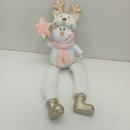 CHLOES GARDEN 8CM SITTING SNOWMAN REINDEER BEANIE