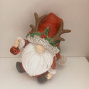 COTTON CANDY SITTING GNOME SANTA WITH BELL 17CM