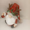 COTTON CANDY SITTING GNOME SANTA WITH BELL 17CM