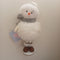 COTTON CANDY SNOWMAN STANDING DECORATION SILVER