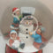 COTTON CANDY SNOWMAN WITH CHILDREN MUSICAL SNOW GLOBE