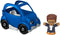 FISHER PRICE LITTLE PEOPLE BLUE CAR WITH FIGURE