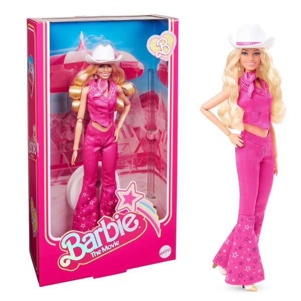 BARBIE THE MOVIE MARGOT ROBBIE PINK WESTERN COLLECTABLE DOLL