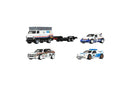 HOT WHEELS PREMIUM COLLECTOR SET REAL RIDERS - MG METRO 6R4 - LANCIA DELTA INTEGRALE - HW RALLY HAULER - FORD RS200 - 4PC