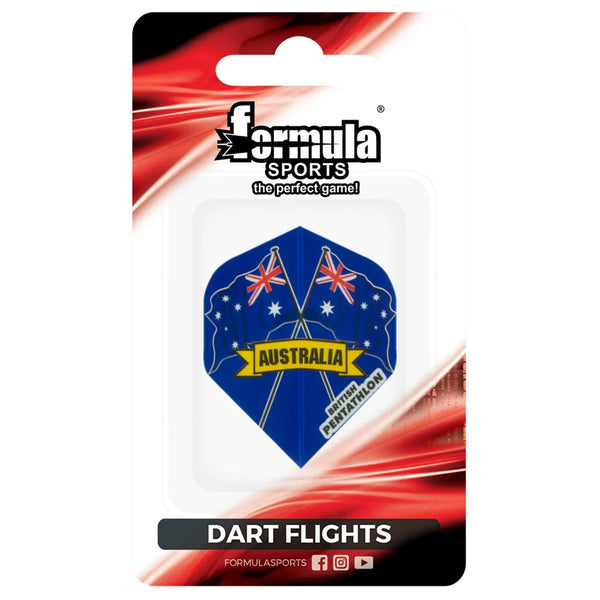 FORMULA SPORTS AUSTRALIA FLAG DART FLIGHTS SET OF 3 - STANDARD