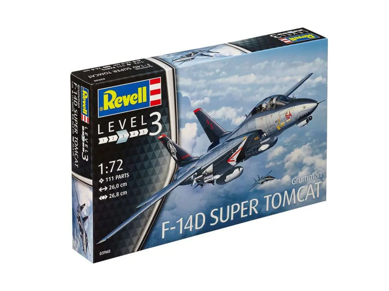 REVELL 03960 U.S NAVY GRUMMAN F-14D SUPER TOMCAT 1/72 SCALE PLASTIC MODEL KIT FIGHTER