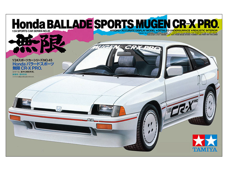 TAMIYA 24045 HONDA BALLADE SPORTS MUGEN CR-X PRO 1/24 SCALE PLASTIC MODEL KIT