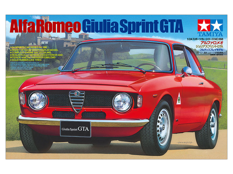 TAMIYA 24188 ALFA ROMEO GIULIA SPRINT GTA 1/35 SCALE PLASTIC MODEL KIT