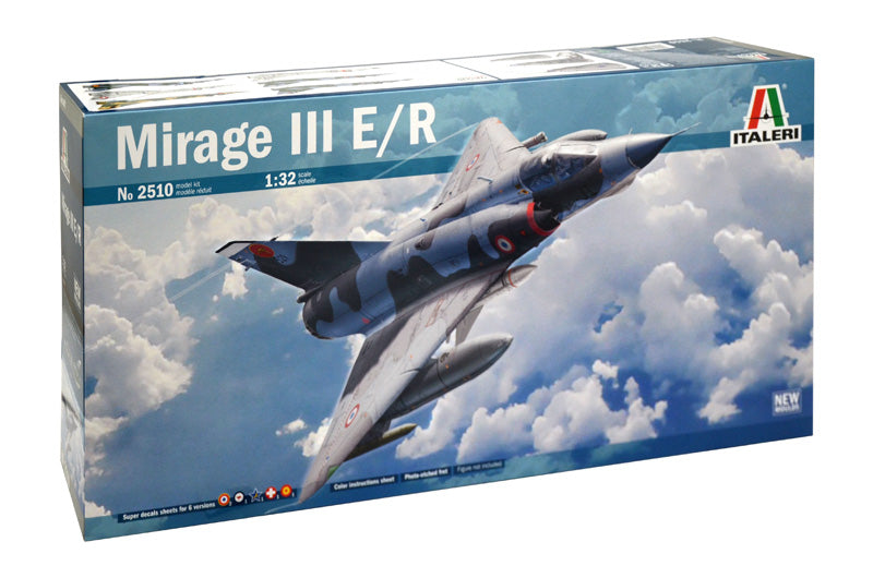 ITALERI 2510 MIRAGE III E/R WITH AUSTRALIAN DECALS 1/32 SCALE PLASTIC MODEL PLANE KIT