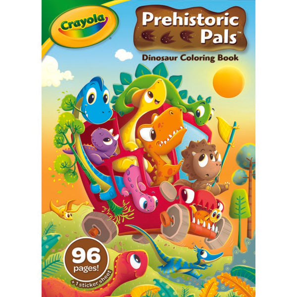 CRAYOLA PREHISTORIC PALS DINOSAUR COLOURING BOOK WITH STICKERS 96PG